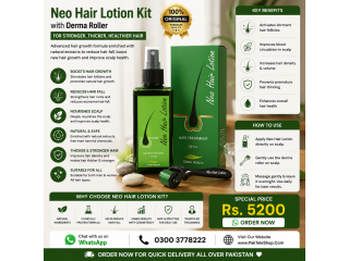 Neo Hair Lotio Kit with Derma Roller for Hair Growth In Pakistan | 03003778222
